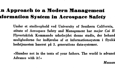 An Approach to a Modern Management Information System in Aerospace Safety