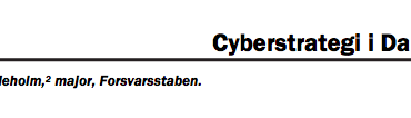 Cyberstrategi i Danmark