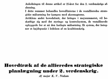 Hovedtræk af de allieredes strategiske planlægning under 2. verdenskrig.