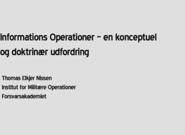 Informations Operationer  – en konceptuel og doktrinær udfordring